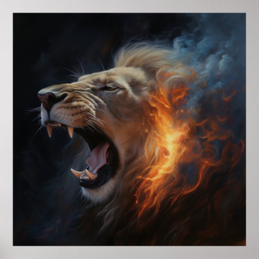 Poster Lion Feu (Voorkant)