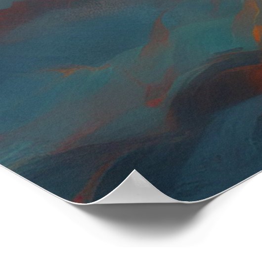 Poster Lion Feu (Coin)