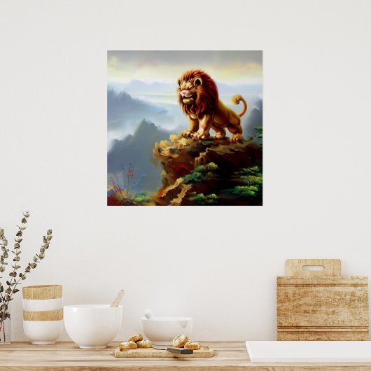 Poster Lion Foo Chinois (1) (Cuisine)