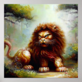 Poster Lion Foo Chinois (15) (Devant)