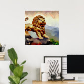 Poster Lion Foo Chinois (20) (Bureau à domicile)