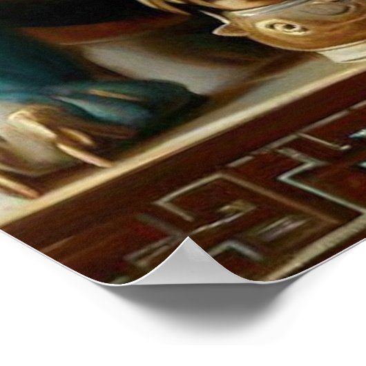 Poster Lion Foo Chinois (21) (Coin)