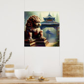 Poster Lion Foo Chinois (22) (Cuisine)