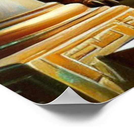 Poster Lion Foo Chinois (23) (Coin)