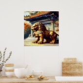 Poster Lion Foo Chinois (25) (Cuisine)