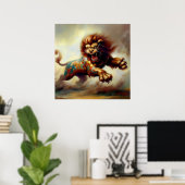 Poster Lion Foo Chinois (26) (Bureau à domicile)