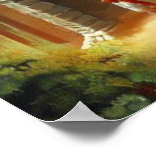 Poster Lion Foo Chinois (3) (Coin)