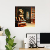 Poster Lion Foo Chinois (30) (Bureau à domicile)