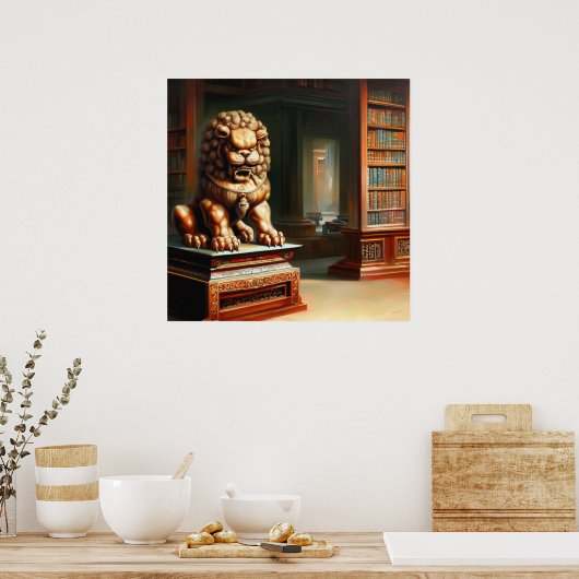 Poster Lion Foo Chinois (30) (Cuisine)