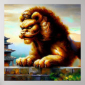 Poster Lion Foo Chinois (31) (Devant)