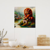 Poster Lion Foo Chinois (32) (Cuisine)
