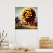 Poster Lion Foo Chinois (33) (Cuisine)