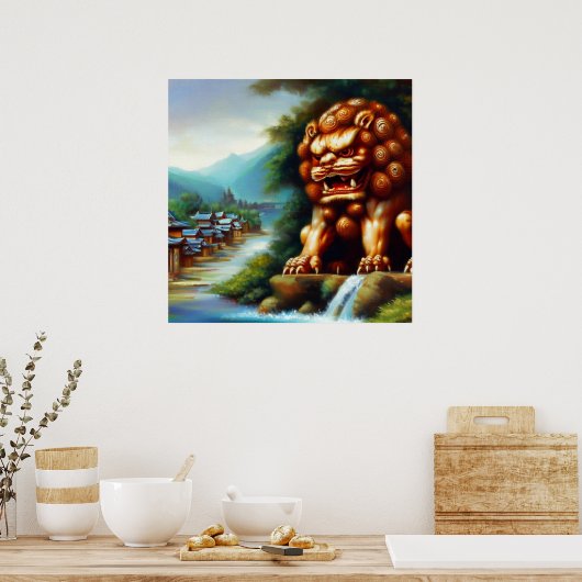 Poster Lion Foo Chinois (36) (Cuisine)