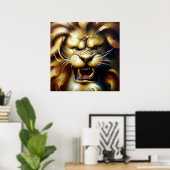 Poster Lion Foo Chinois (5) (Bureau à domicile)