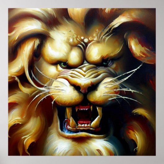 Poster Lion Foo Chinois (5) (Devant)
