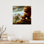 Poster Lion Foo Chinois (9) (Cuisine)