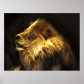 Poster Lion fractal (Devant)
