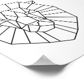 Poster Lion géométrique (Coin)