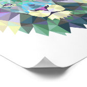 Poster Lion géométrique de style nordique (Coin)