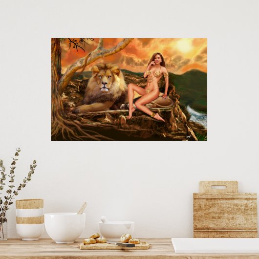 Poster Lion Goddess (Cuisine)