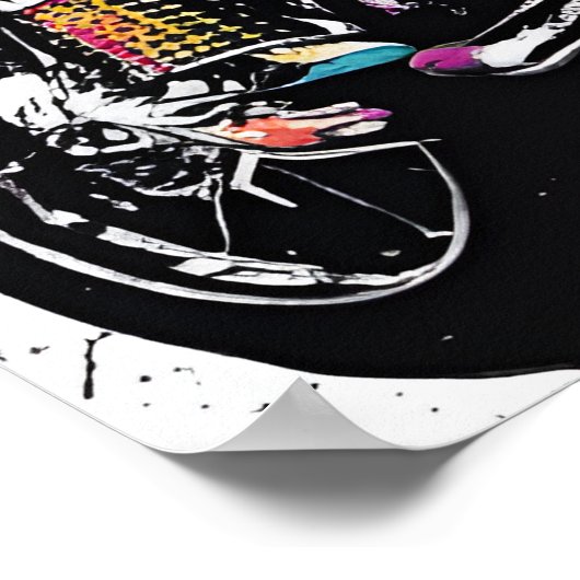 Poster Lion gothique cool dans l'Art numérique en tenue d (Coin)