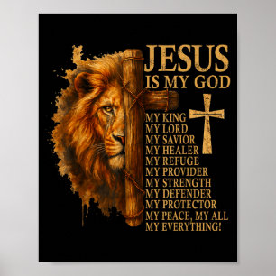 Poster Lion Insrational de Juda Citation de foi pour homm