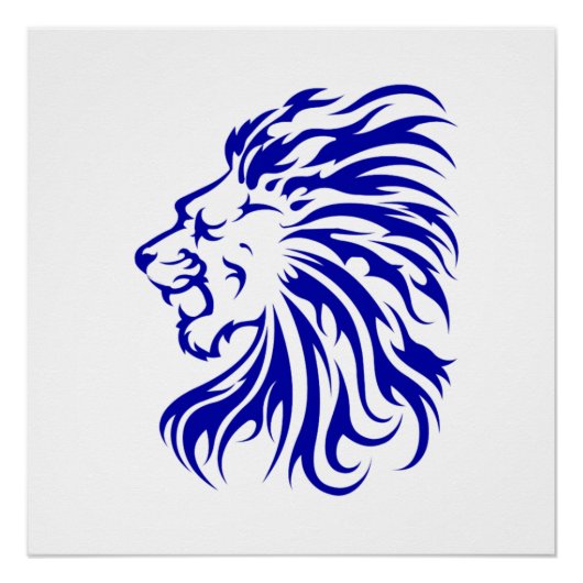 Poster Lion le Roi de la jungle, cadeaux amoureux de lion (Devant)