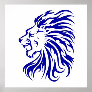 Poster Lion le Roi de la jungle, cadeaux amoureux de lion