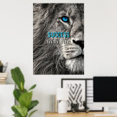 Poster Lion Lover Success est ma seule option (Bureau à domicile)