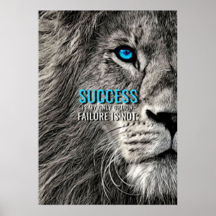 Poster Lion Lover Success Is My Only Option