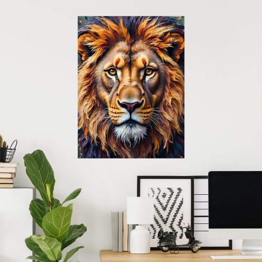 Poster Lion Majestic (Bureau à domicile)