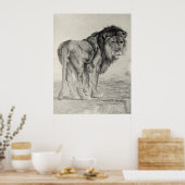 Poster Lion Majestic vintage (Cuisine)