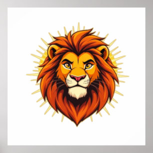 Poster Lion Majestueux – Roi du Pouvoir et de l'Autorité