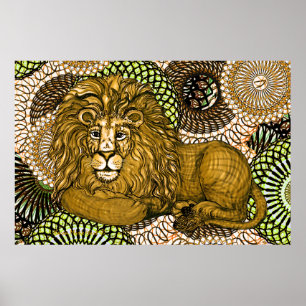 Poster Lion meneur