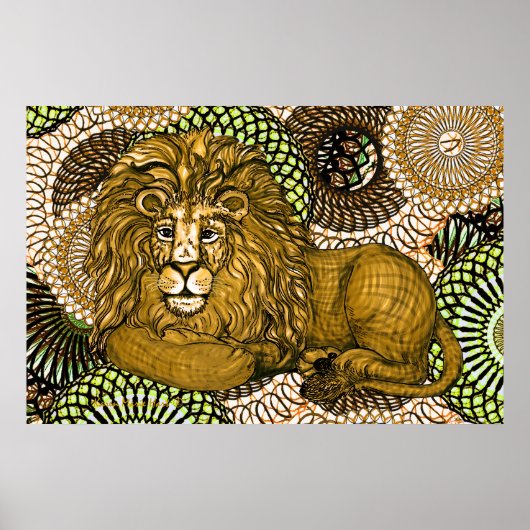 Poster Lion meneur (Devant)