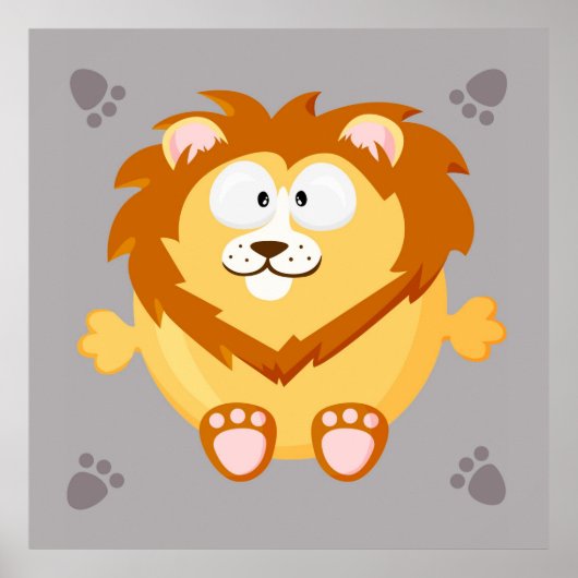Poster Lion mignon (Devant)