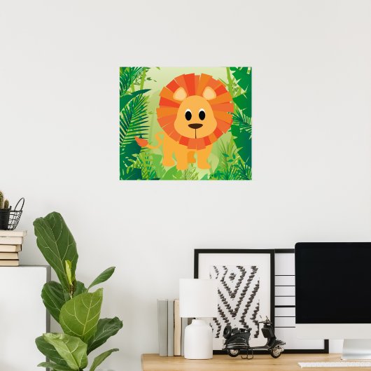 Poster Lion mignon (Bureau à domicile)