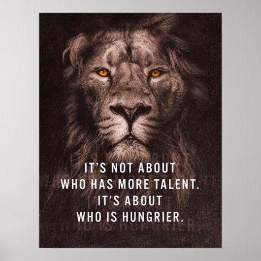 Poster Lion - Motivational Words - Inspirational (Devant)