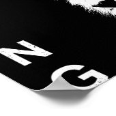 Poster Lion noir blanc Modèle Nature Animal Le Roi (Coin)