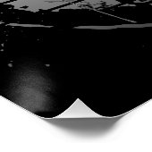 Poster Lion noir et blanc (Coin)