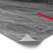 Poster Lion noir et blanc leadership motivationnel unique (Coin)