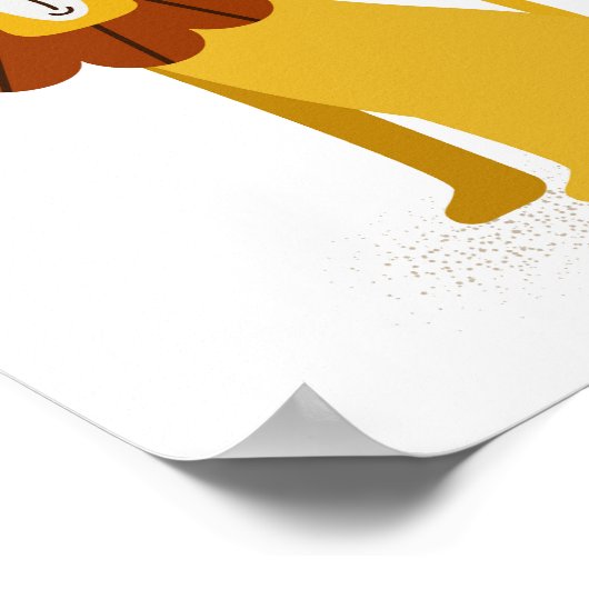 Poster Lion Nursery Animal (Coin)
