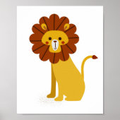 Poster Lion Nursery Animal (Devant)
