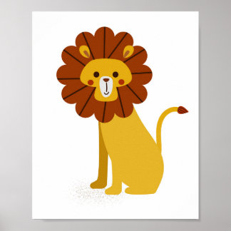 Poster Lion Nursery Animal