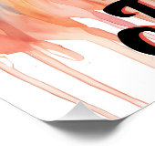 Poster Lion Pastel Fleurs Safari Aquarelle Savannah Chat (Coin)