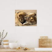 Poster Lion petits meilleurs amis (Cuisine)