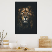 Poster Lion Photographie moderne (Cuisine)