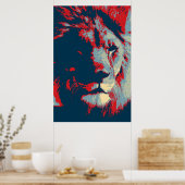 Poster Lion Pop Art (Cuisine)