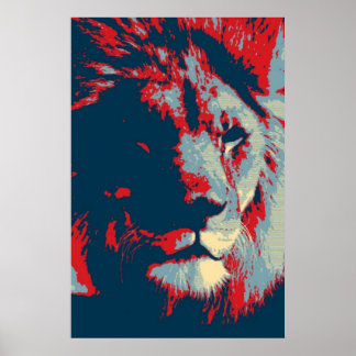Poster Lion Pop Art