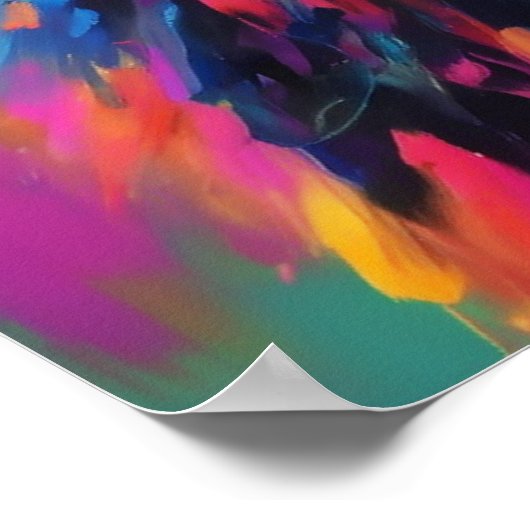 Poster Lion Portrait Peinture Art (Coin)